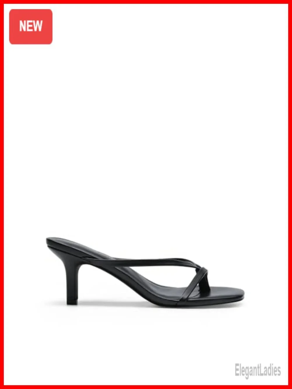Kitten Heels Flip Flops Slip On Low Heels Open Square Toe Thong Heeled Sandals
